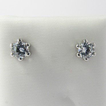 PENDIENTES NIÑA ORO BLANCO PIEDRA