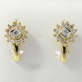 PENDIENTES NIÑA BICOLOR PIEDRA