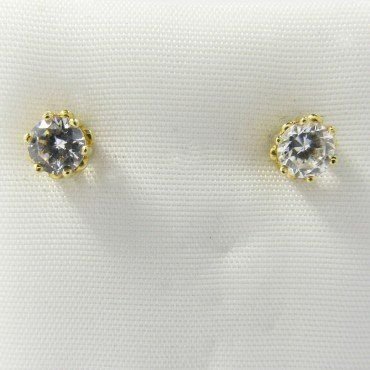 PENDIENTES NIÑA ORO AMARILLO PIEDRA