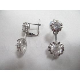 PENDIENTES ORO BLANCO PIEDRA                                          