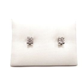 PENDIENTES ORO BLANCO PIEDRA                                          