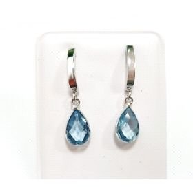PENDIENTES ORO BLANCO PIEDRA                                          