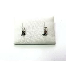 PENDIENTES ORO BLANCO PIEDRA                                          