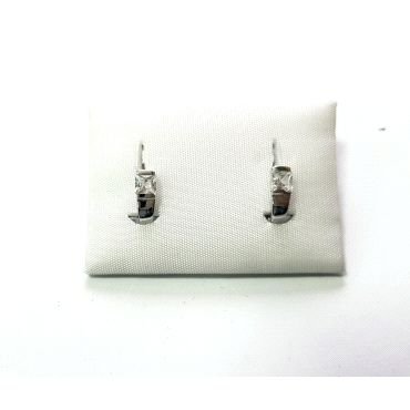 PENDIENTES ORO BLANCO PIEDRA                                          