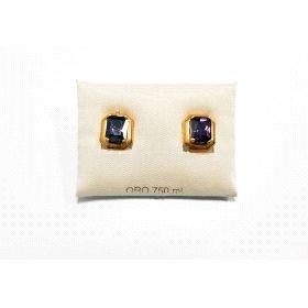 PENDIENTES ORO BLANCO PIEDRA                                          