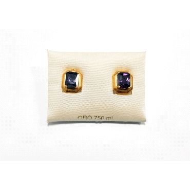 PENDIENTES ORO BLANCO PIEDRA                                          