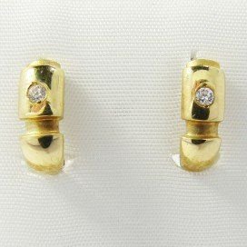 PENDIENTES NIÑA ORO AMARILLO PIEDRA