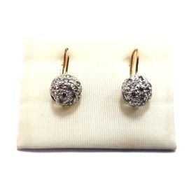 PENDIENTES ORO BLANCO PIEDRA                                          