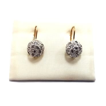 PENDIENTES ORO BLANCO PIEDRA                                          