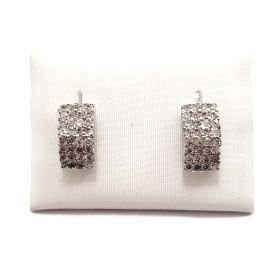 PENDIENTES ORO BLANCO PIEDRA                                          