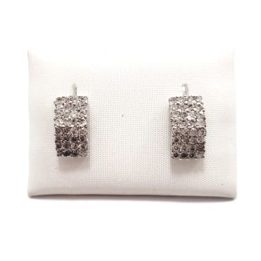 PENDIENTES ORO BLANCO PIEDRA                                          