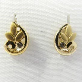 PENDIENTES NIÑA ORO AMARILLO PIEDRA