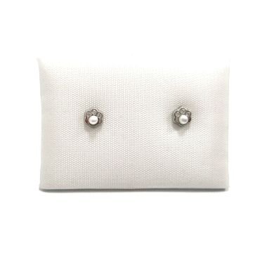 PENDIENTES NIÑA ORO BLANCO PIEDRA                                     