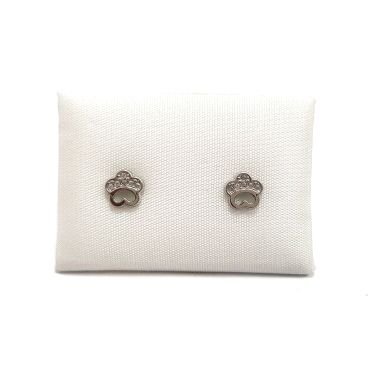 PENDIENTES NIÑA ORO BLANCO PIEDRA                                     