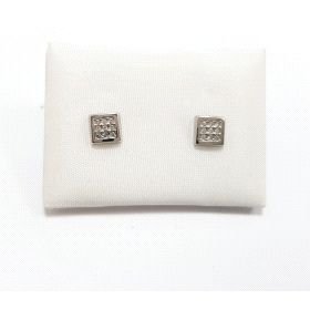 PENDIENTES NIÑA ORO BLANCO PIEDRA                                     