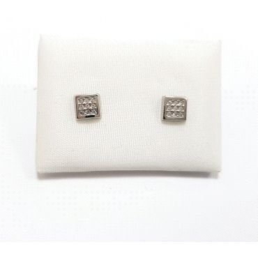 PENDIENTES NIÑA ORO BLANCO PIEDRA                                     