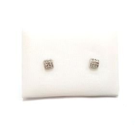 PENDIENTES NIÑA ORO BLANCO PIEDRA                                     