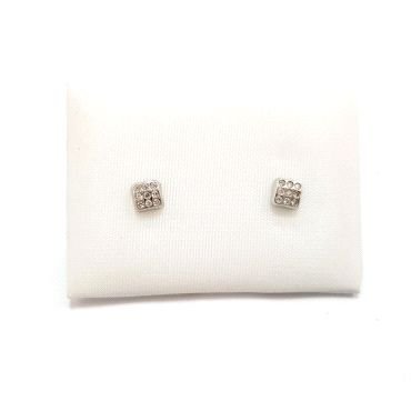 PENDIENTES NIÑA ORO BLANCO PIEDRA                                     