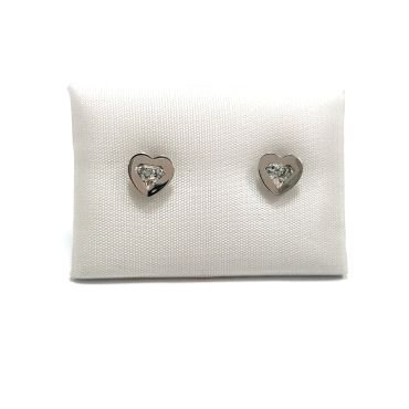 PENDIENTES NIÑA ORO BLANCO PIEDRA                                     