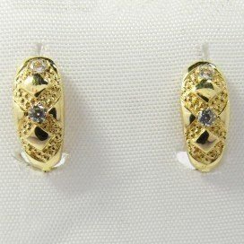PENDIENTES NIÑA ORO AMARILLO PIEDRA