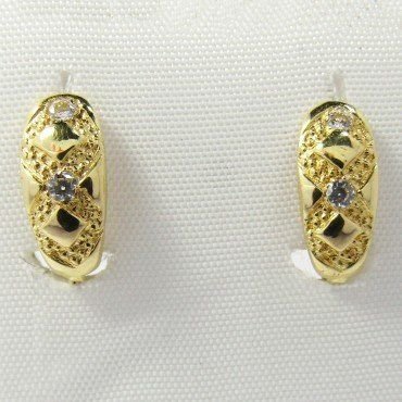 PENDIENTES NIÑA ORO AMARILLO PIEDRA