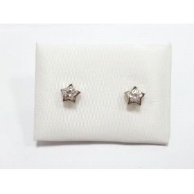 PENDIENTES NIÑA ORO BLANCO PIEDRA                                     