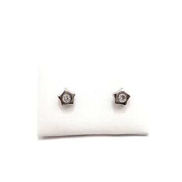 PENDIENTES NIÑA ORO BLANCO PIEDRA                                     