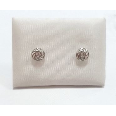 PENDIENTES NIÑA ORO BLANCO PIEDRA                                     