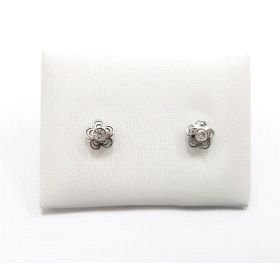 PENDIENTES NIÑA ORO BLANCO PIEDRA                                     