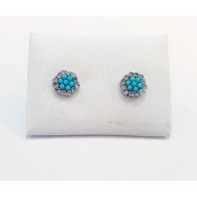 PENDIENTES NIÑA ORO BLANCO PIEDRA                                     