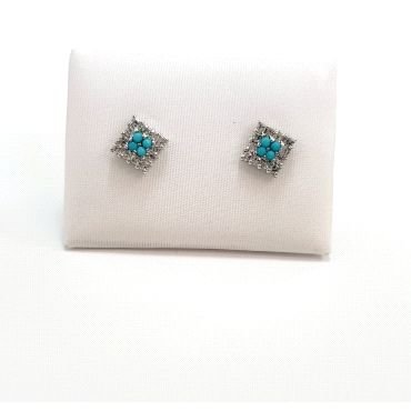PENDIENTES NIÑA ORO BLANCO PIEDRA                                     