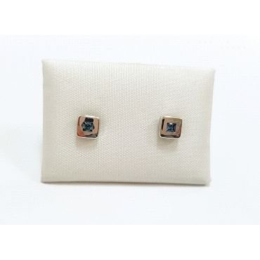 PENDIENTES NIÑA ORO BLANCO PIEDRA                                     