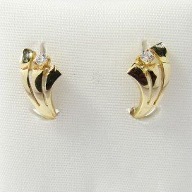 PENDIENTES NIÑA ORO AMARILLO PIEDRA