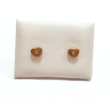 PENDIENTES NIÑA ORO BLANCO PIEDRA                                     