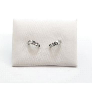 PENDIENTES NIÑA ORO BLANCO PIEDRA                                     