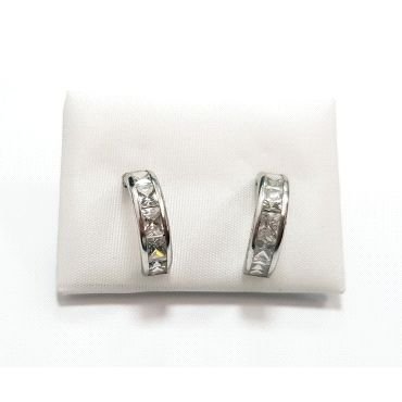 PENDIENTES NIÑA ORO BLANCO PIEDRA                                     