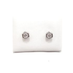 PENDIENTES NIÑA ORO BLANCO PIEDRA                                     