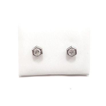 PENDIENTES NIÑA ORO BLANCO PIEDRA                                     