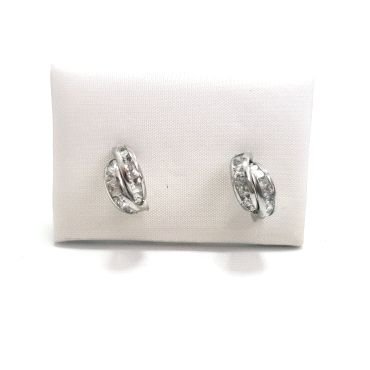 PENDIENTES NIÑA ORO BLANCO PIEDRA                                     