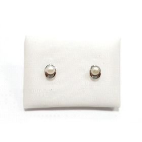 PENDIENTES NIÑA ORO BLANCO PERLA                                      
