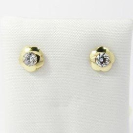 PENDIENTES NIÑA ORO AMARILLO PIEDRA