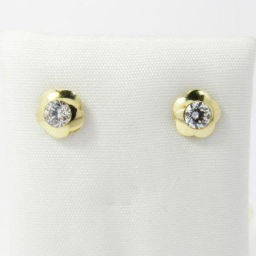 PENDIENTES NIÑA ORO AMARILLO PIEDRA