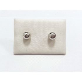 PENDIENTES NIÑA ORO BLANCO BOLA                                       