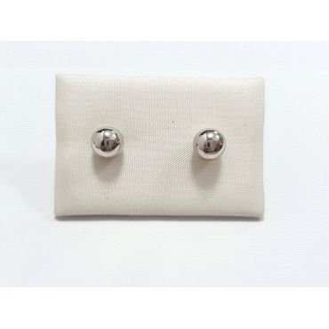 PENDIENTES NIÑA ORO BLANCO BOLA                                       
