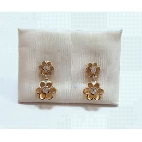 PENDIENTES NIÑA BICOLOR PIEDRA                                        