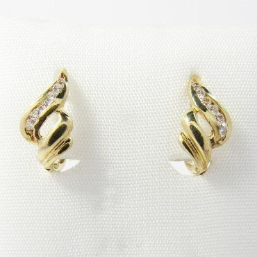 PENDIENTES NIÑA ORO AMARILLO PIEDRA