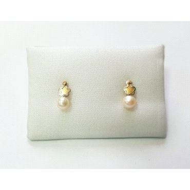 PENDIENTES NIÑA BICOLOR PERLA                                         