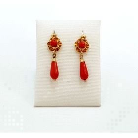 PENDIENTES NIÑA ORO AMARILLO TURQUESA                                 