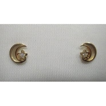 PENDIENTES NIÑA ORO AMARILLO PIEDRA                                   