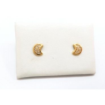 PENDIENTES NIÑA ORO AMARILLO PIEDRA                                   